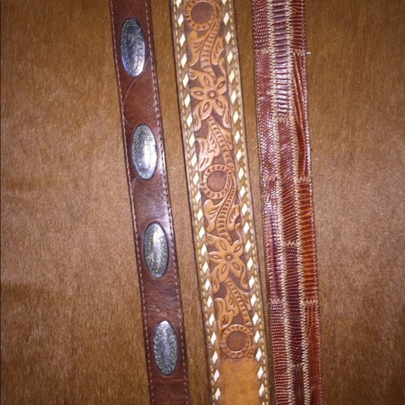 Vintage concho leather belt - Picture 5 of 8